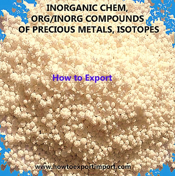 Indian Tariff Code (ITC) under CHEMICALS, ORGANIC